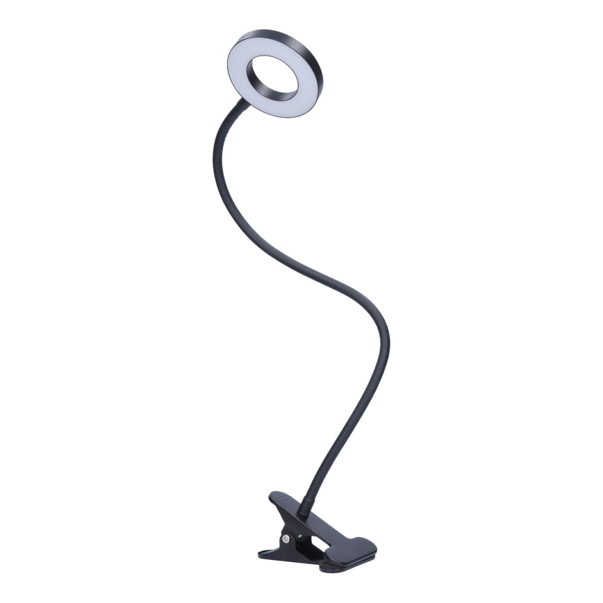 Lampada da tavolo dimmerabile a LED con morsetto LED/8W/230V 3000/4000/5000K nera