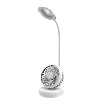 Lampada da tavolo dimmerabile a LED con ventilatore LED/2W/5V 6000-8000K 2000 mAh
