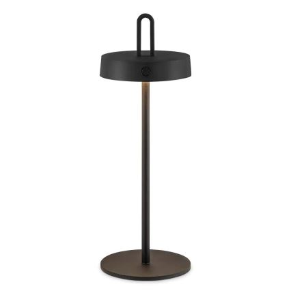 Lampada da tavolo per esterni LED dimmerabile, ricaricabile e a sfioramento SHINE LED/1,5W/3,7V 3000 mAh IP44 nera