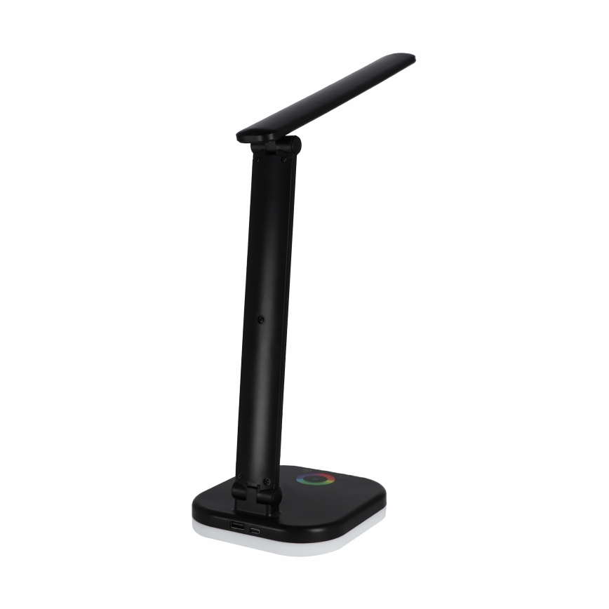 Lampada da tavolo dimmerabile LED RGBW con ricarica wireless LED/7W/5V USB nera