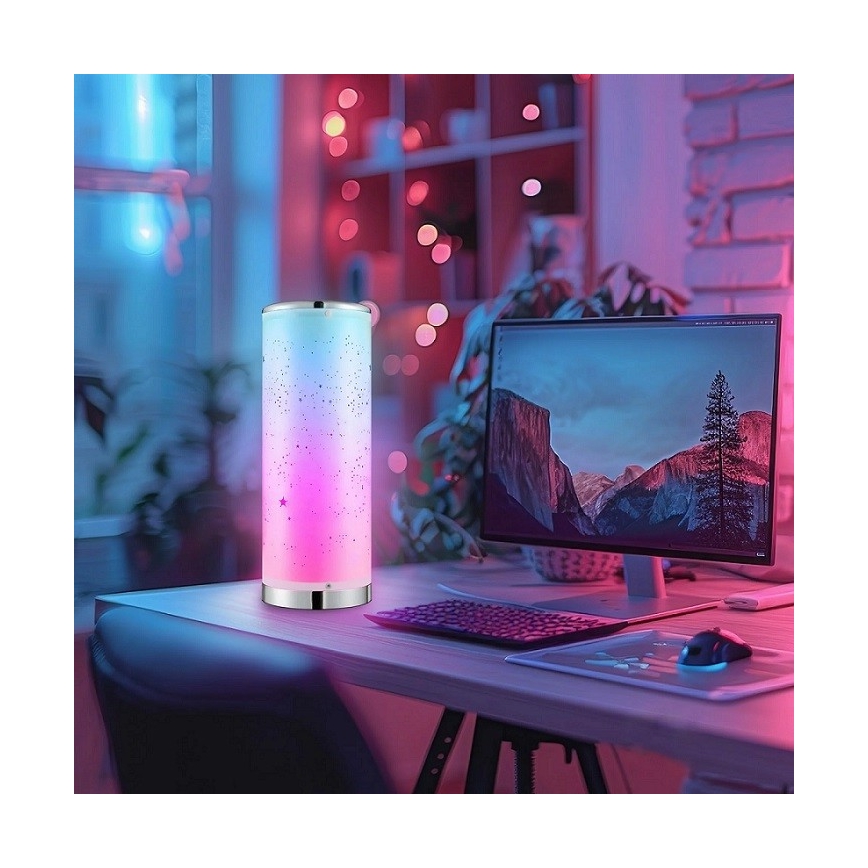 Lampada da tavolo dimmerabile LED RGBW STELLA MINI LED/5W/5V + telecomando