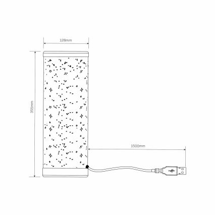 Lampada da tavolo dimmerabile LED RGBW STELLA MINI LED/5W/5V + telecomando