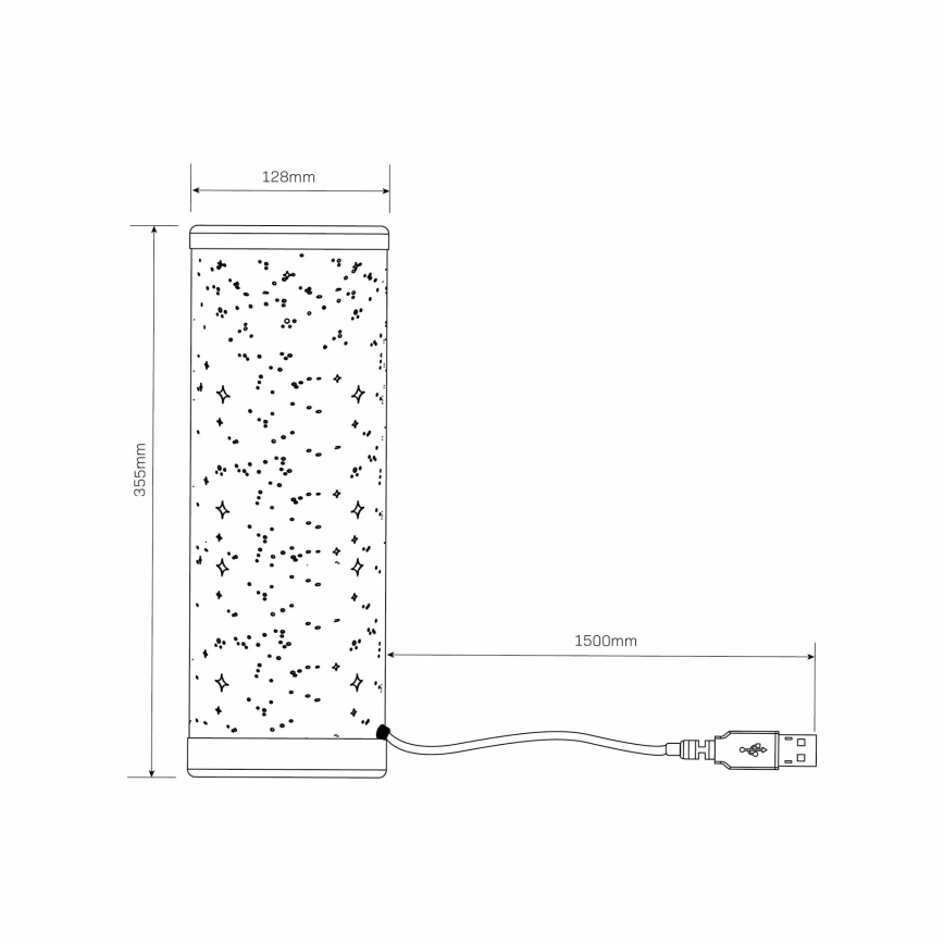 Lampada da tavolo dimmerabile LED RGBW STELLA MINI LED/5W/5V + telecomando