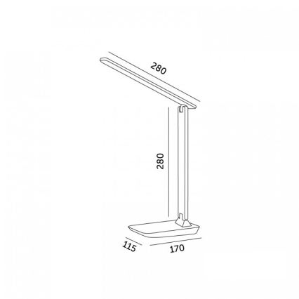Lampada da tavolo dimmerabile NOBLITE N LED/7W/230V 3000/4000/6500K rosa