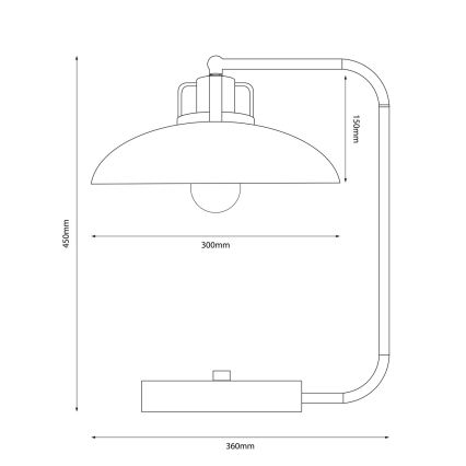 Lampada da tavolo FELIX 1xE27/60W/230V verde