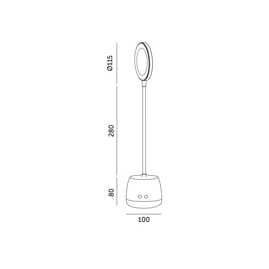 Lampada da tavolo flessibile ricaricabile a LED dimmerabile LUSIA LED/5W/5V 3000/4000K 1200 mAh bianco