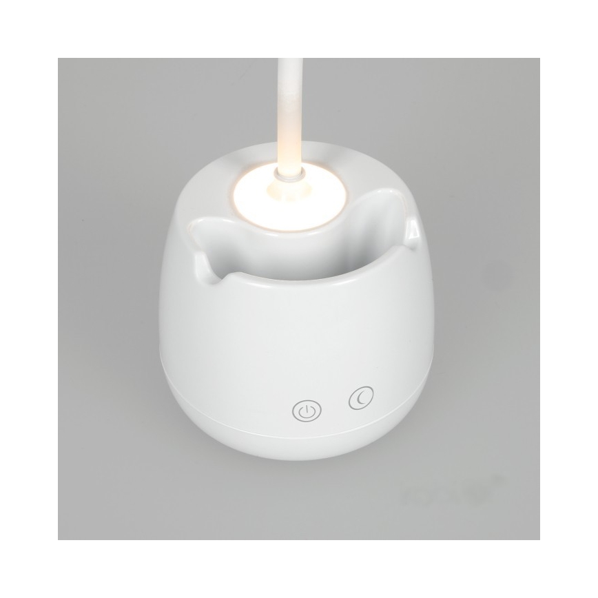 Lampada da tavolo flessibile ricaricabile a LED dimmerabile LUSIA LED/5W/5V 3000/4000K 1200 mAh bianco