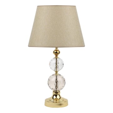 Lampada da tavolo GOLD CRYSTAL 1xE27/40W/230V beige/oro