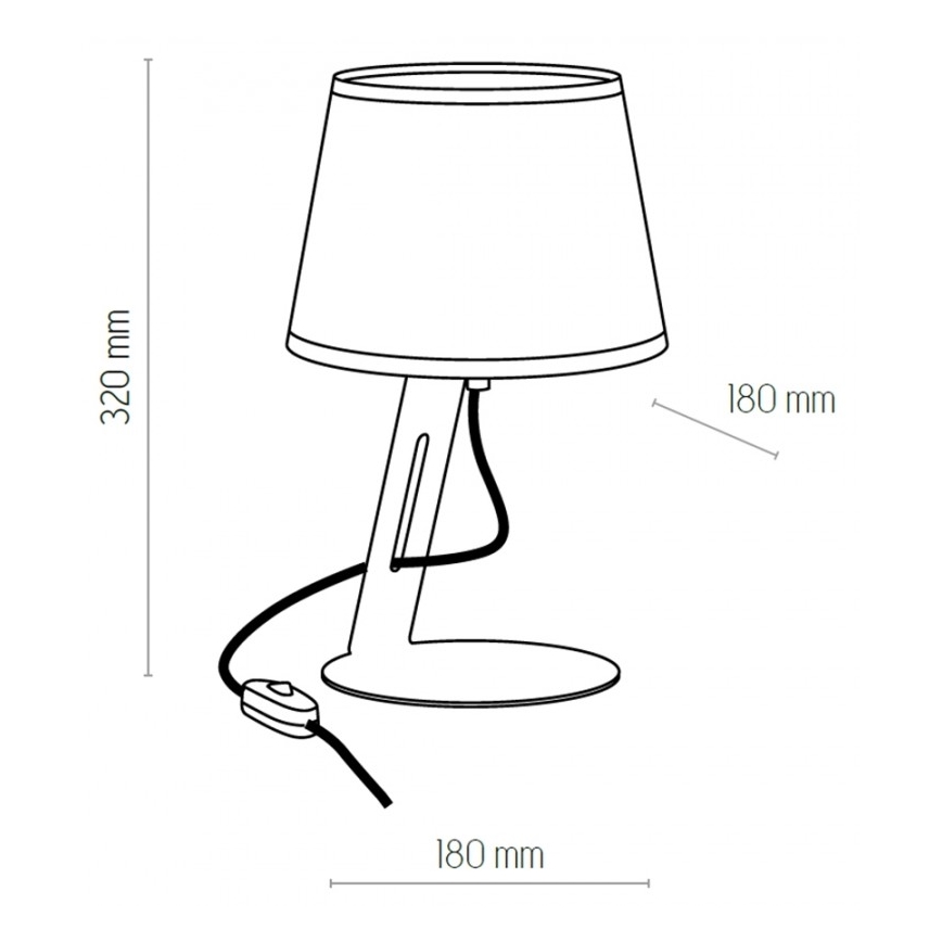 Lampada da tavolo GRACIA 1xE27/60W/230V nera