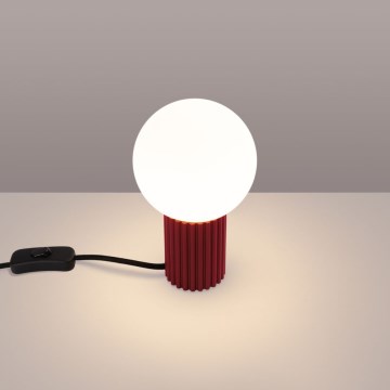 Lampada da tavolo HALO 1xG9/8W/230V diametro 12 cm rosso