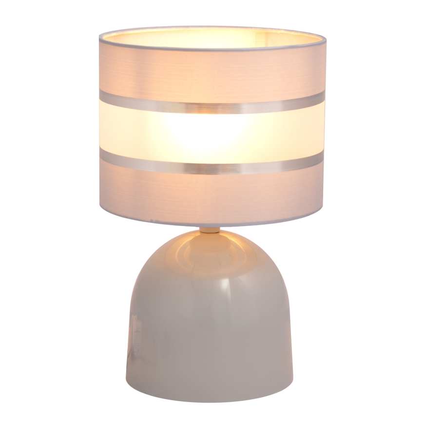 Lampada da tavolo HELEN 1xE27/15W/230V grigio/argento