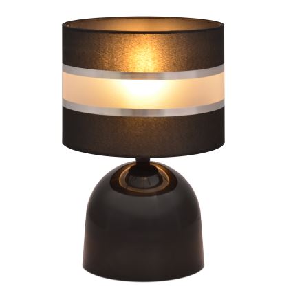 Lampada da tavolo HELEN 1xE27/15W/230V nero/argento