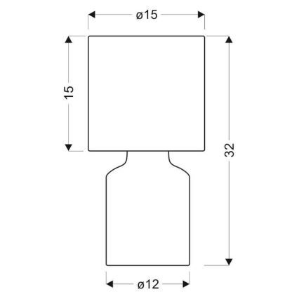 Lampada da tavolo INER 1xE14/40W/230V grigio