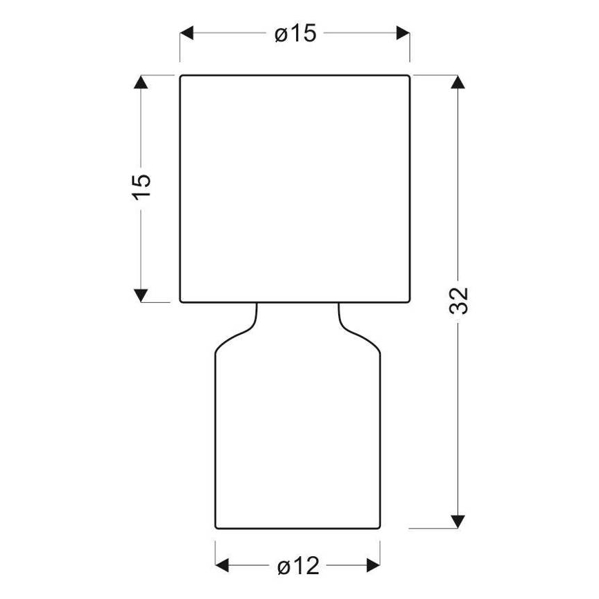 Lampada da tavolo INER 1xE14/40W/230V grigio