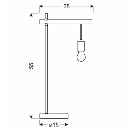 Lampada da tavolo IZZY 1xE27/60W/230V