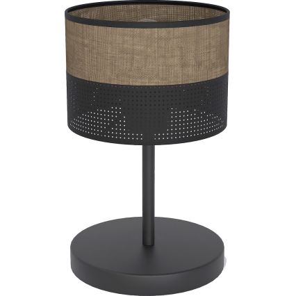 Lampada da tavolo KARBON 1xE27/15W/230V nero/marrone