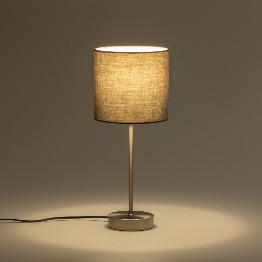Lampada da tavolo LED 1xE14/5W/230V grigia/cromo opaco