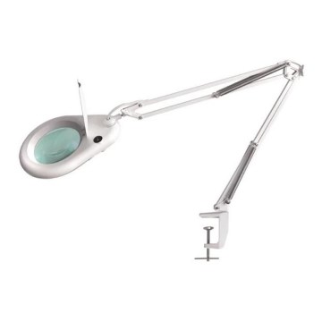 Lampada da tavolo LED con lente d'ingrandimento LED/9W/230V bianco/cromo lucido