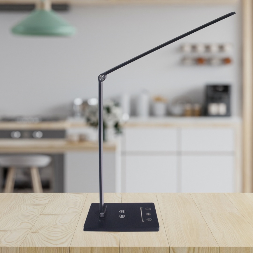 Lampada da tavolo LED con ricarica wireless VARIO LED/5W/230V 3000-6000K nero