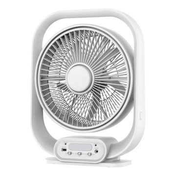 Lampada da tavolo LED con ventilatore, 2W/230V, bianca