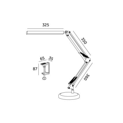 Lampada da tavolo LED dimmerabile 2in1 USB TENUIX LED/14W/5V 3000-6000K bianco