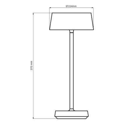 LED Dimmerabile touch per esterni lampada da tavolo CASABLANCA LED/3,4W/5V USB 3600 mAh IP44 nero