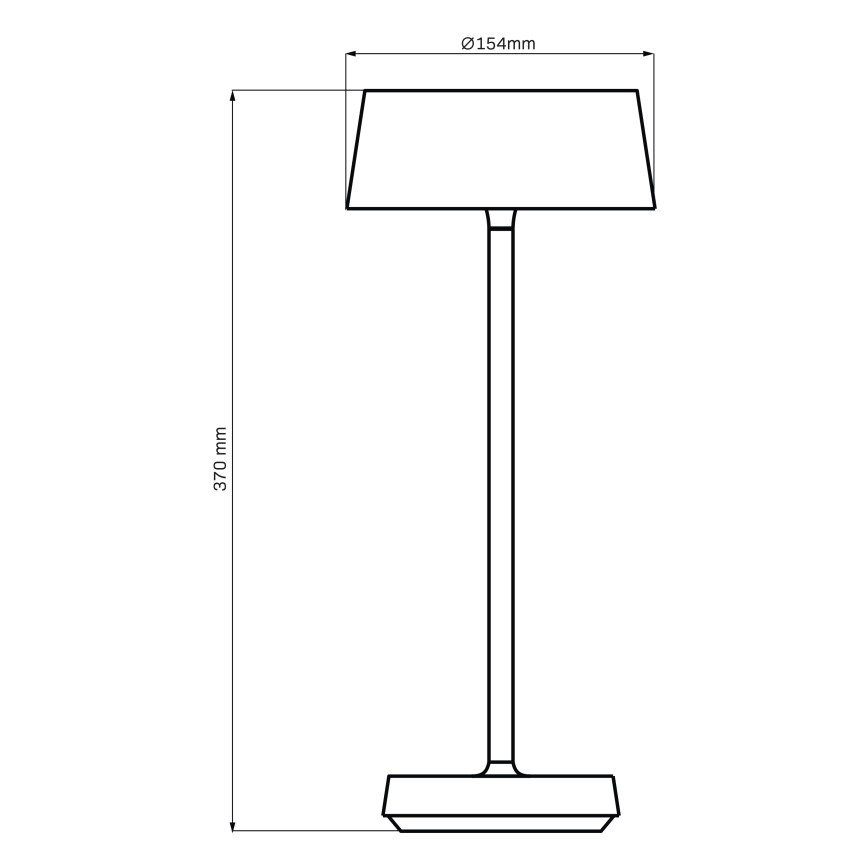 LED Dimmerabile touch per esterni lampada da tavolo CASABLANCA LED/3,4W/5V USB 3600 mAh IP44 nero