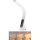 Lampada da tavolo LED dimmerabile con display LEATHER LED/6,5W/5V bianca