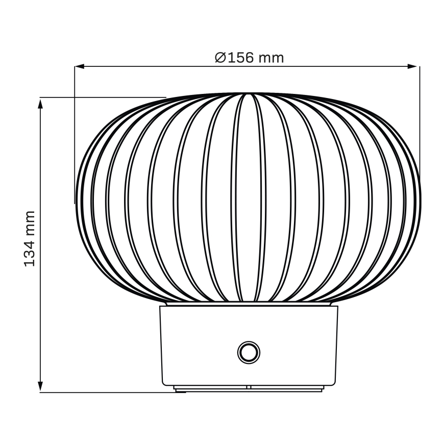 Lampada da tavolo LED dimmerabile con funzione Touch LATTE LED/1,8W/5V USB 2000 mAh cromo opaco/bianco