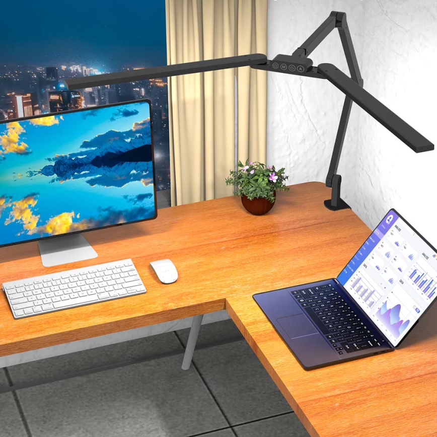 LED Dimmerabile touch flessibile lampada da tavolo POINTIQ LED/24W/230V 3000-6500K CRI 92 nero