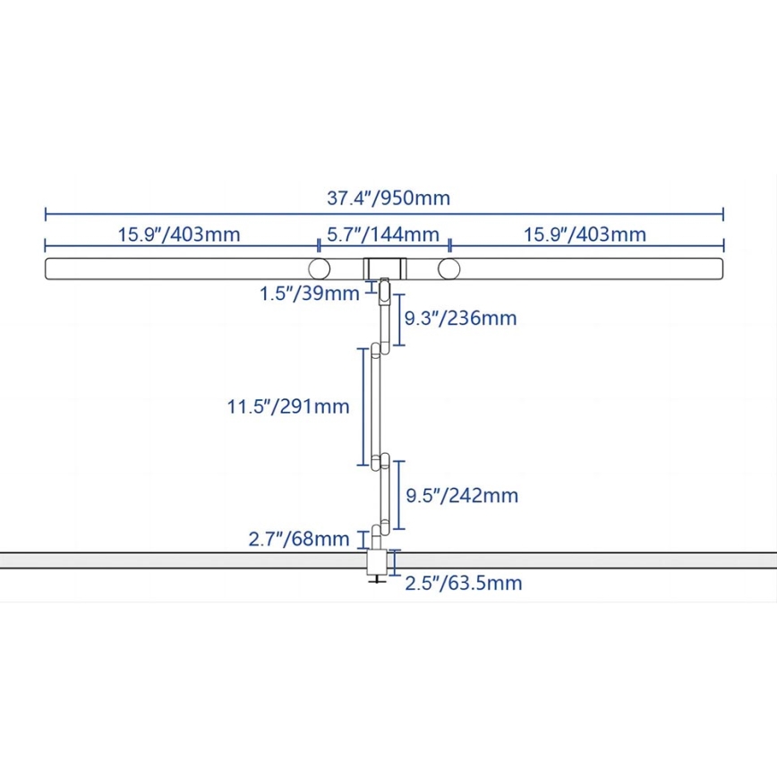 LED Dimmerabile touch flessibile lampada da tavolo POINTIQ LED/24W/230V 3000-6500K CRI 92 nero