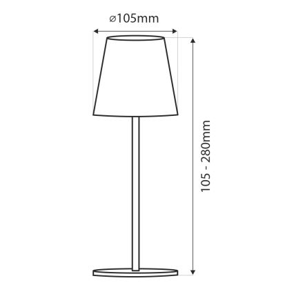 Lampada da tavolo LED dimmerabile con funzione Touch LED/3W/5V USB 800 mAh bianco