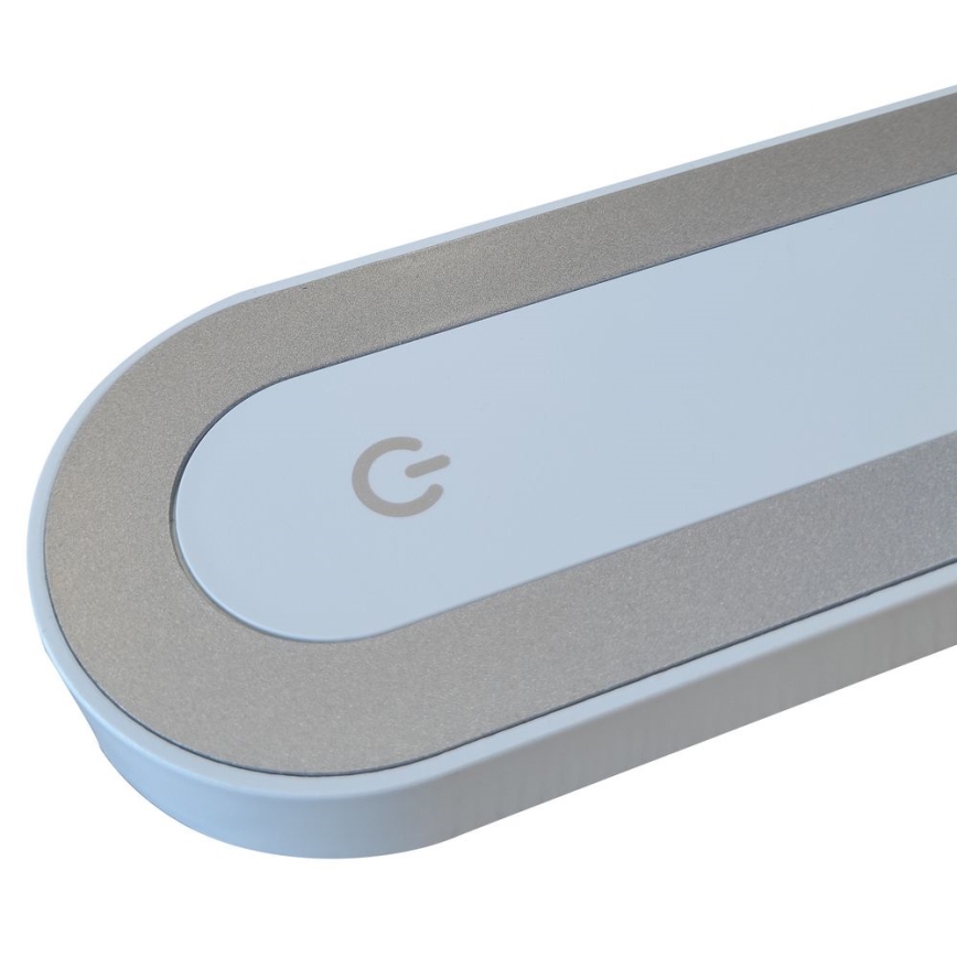 Lampada da tavolo LED dimmerabile con funzione Touch MADERA LED/7W/230V USB bianco