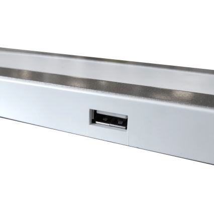 Lampada da tavolo LED dimmerabile con funzione Touch MADERA LED/7W/230V USB bianco
