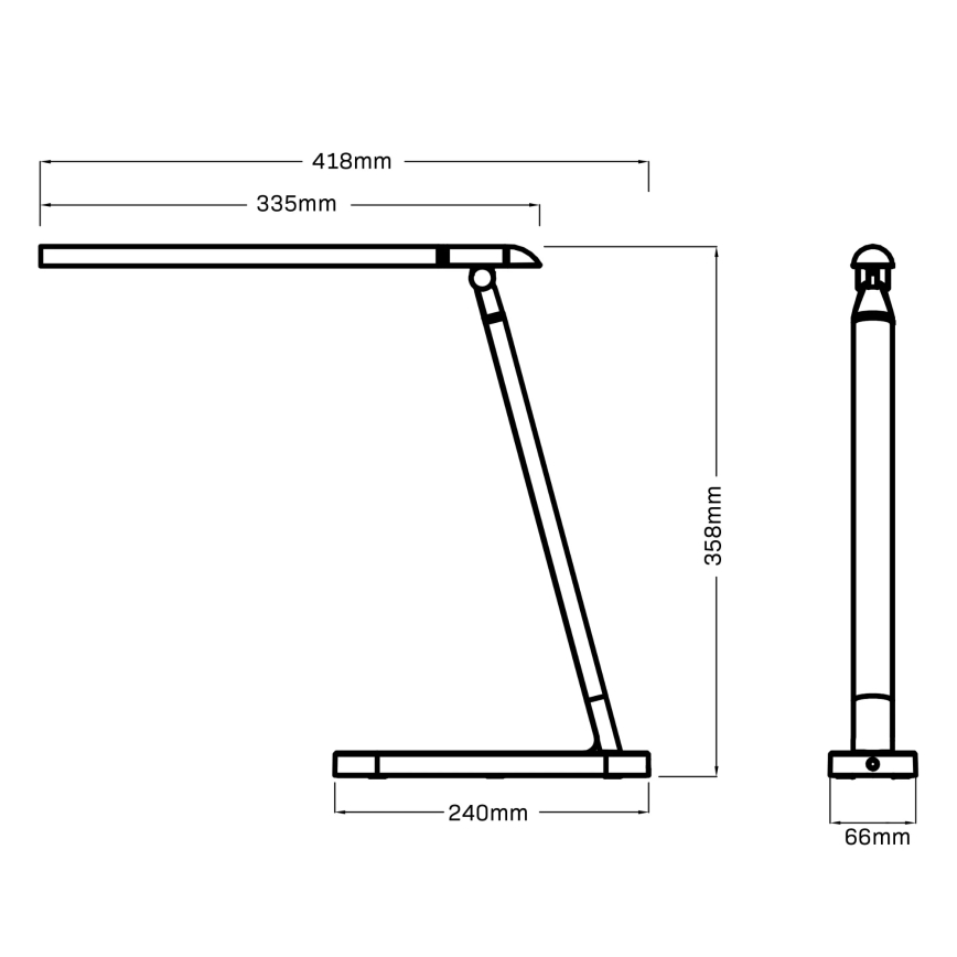 Lampada da tavolo LED dimmerabile con funzione Touch MADERA LED/7W/230V USB bianco