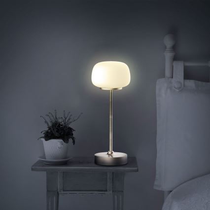 Lampada da tavolo LED dimmerabile con funzione Touch RIMINI LED/2W/5V USB 2000 mAh oro/bianco