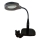Lampada da tavolo LED dimmerabile con lente d'ingrandimento bifocale LED/6W/230V 6000-7000K nero