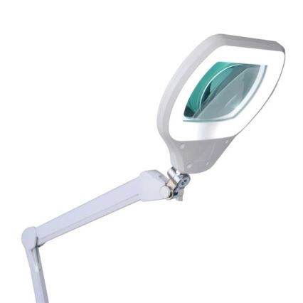 Lampada da tavolo LED dimmerabile con lente d'ingrandimento LED/12W/230V bianca