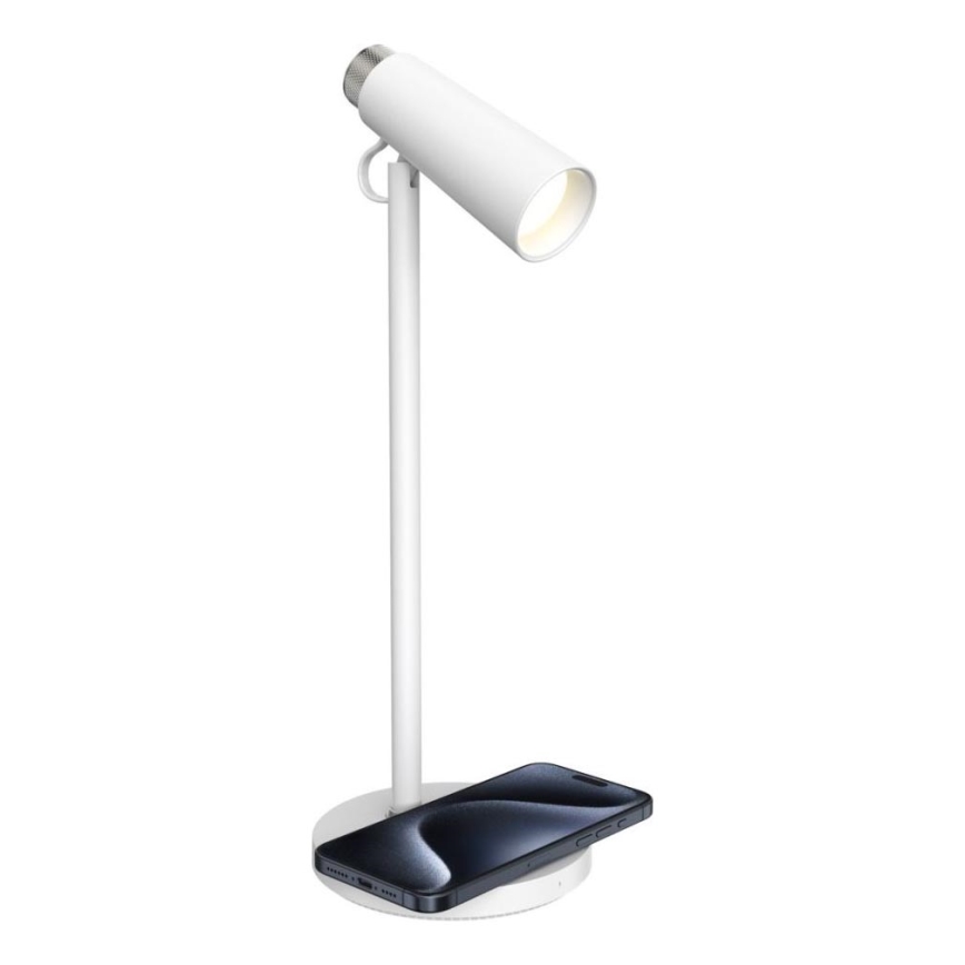 Lampada da tavolo LED dimmerabile con senza fili Qi di ricarica TIT LED/12W/230V bianco