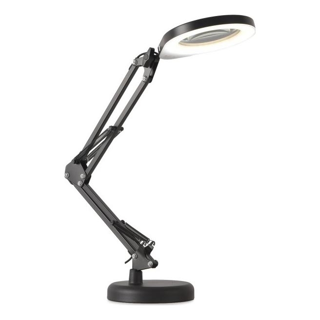 Lampada da tavolo LED dimmerabile con una lente d'ingrandimento 2in1 AURIQ LOUPE LED/10W/5V 3000/4000/6500K nero