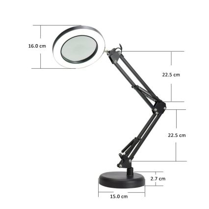 Lampada da tavolo LED dimmerabile con una lente d'ingrandimento LED/10W/230V 3000/4500/6000K