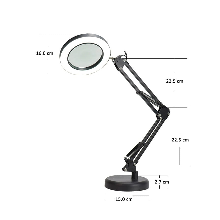 Lampada da tavolo LED dimmerabile con una lente d'ingrandimento LED/10W/230V 3000/4500/6000K