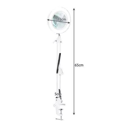 Lampada da tavolo LED dimmerabile con una lente d'ingrandimento LED/6W/5V 3000K/4000K/6000K bianco
