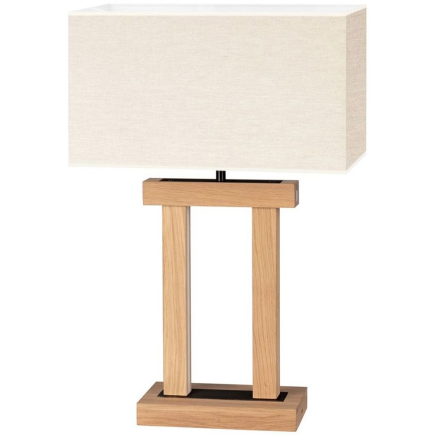 Lampada da tavolo LED dimmerabile HAKON 1xE27/40W+ 2xLED/7,5W/230V 55 cm quercia