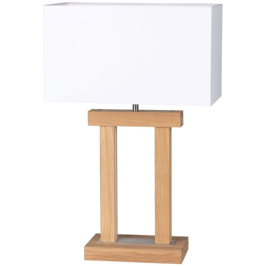 Lampada da tavolo LED dimmerabile HAKON 1xE27/40W+2xLED/7,5W/230V 55 cm quercia