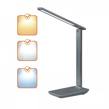Lampada da tavolo LED dimmerabile NOBLITE N LED/7W/230V 3000/4000/6500K grigia