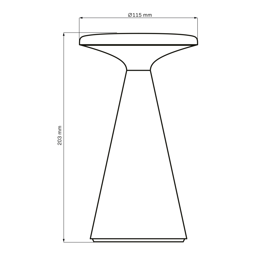 LED Dimmerabile touch per esterni lampada da tavolo PAROS LED/1,8W/5V USB 1800 mAh IP44 verde