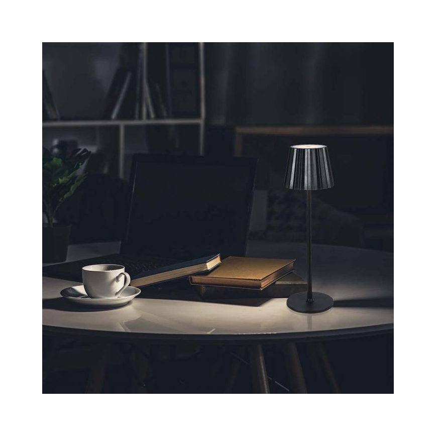 Lampada da tavolo LED dimmerabile ricaricabile con touch LED/4W/5V 3000-6000K 1800 mAh nero