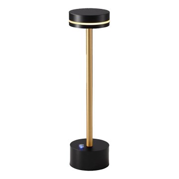 Lampada da tavolo LED dimmerabile ricaricabile SAM LED/5W/5V 3600 mAh nero/oro