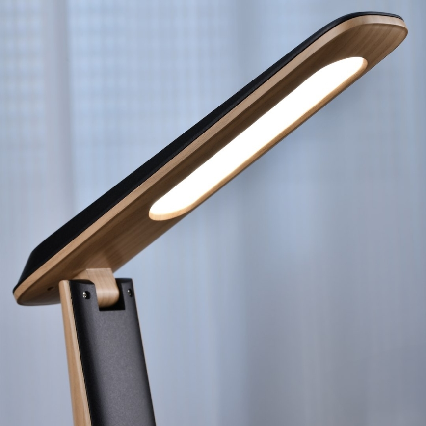 Lampada da tavolo ricaricabile dimmerabile a LED TOP LED/4W/5V 1800 mAh 3000/4000/5000K marrone/nera